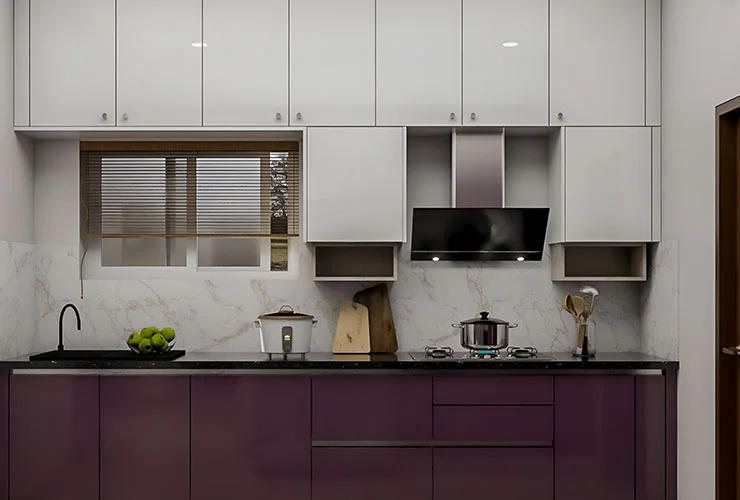 Spacious Purple Modular Kitchen</a>